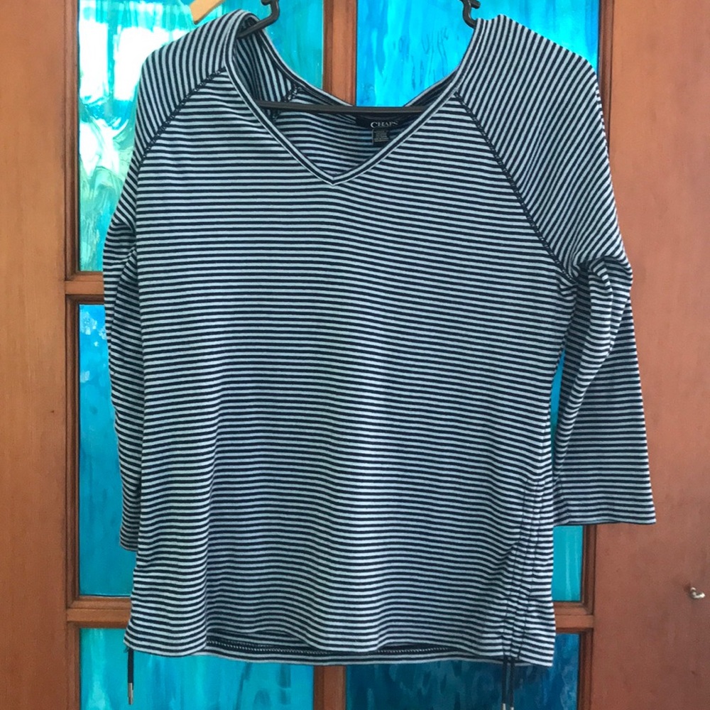 Stripped Chaps three-quarters sleeve shirt